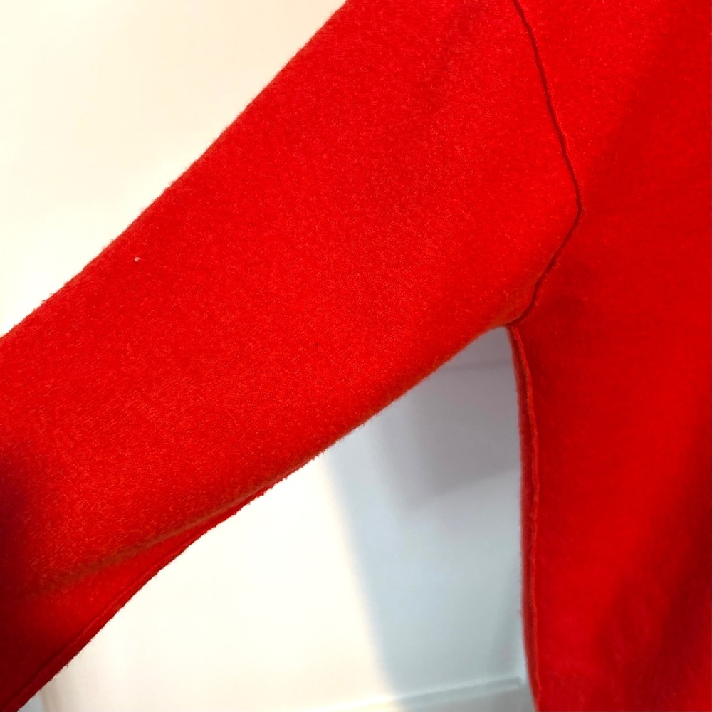 Eileen Fisher Woman Bright Red Wool Open Jacket in Size 2X - Picture 8 of 10